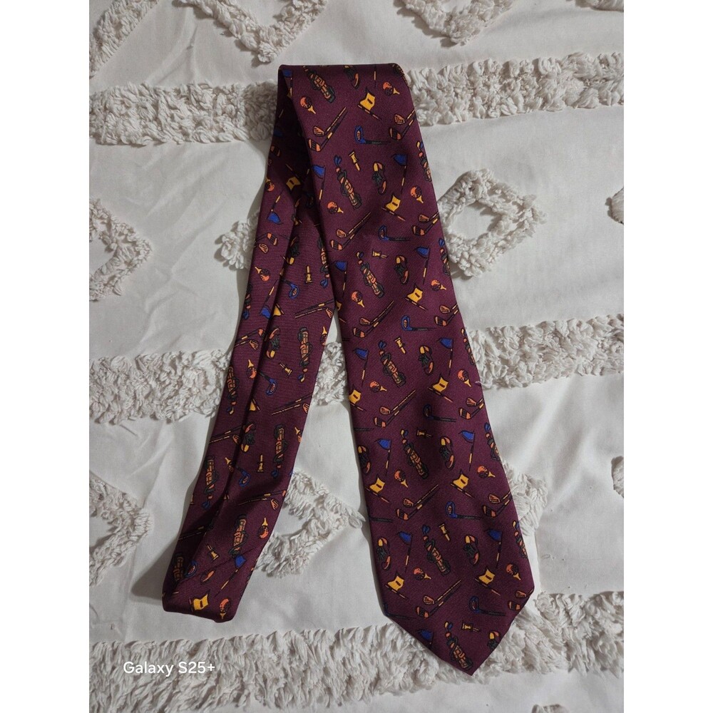 Lauren Ralph Lauren Vintage Burgundy Golf Tie